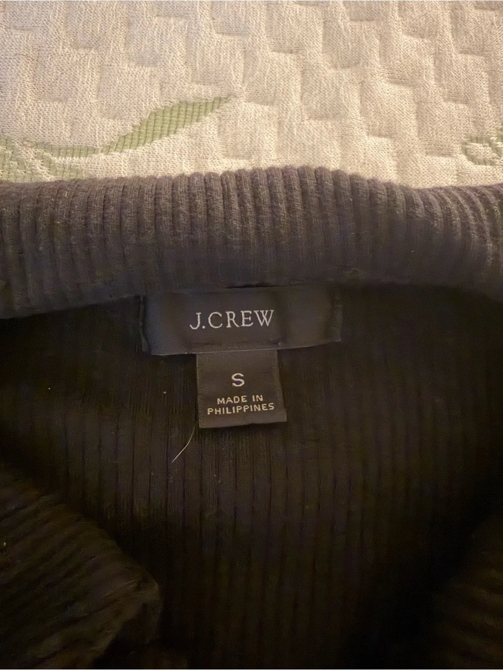 J. Crew Black Ribbed Polo Shirt
